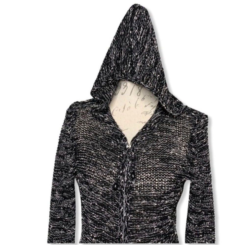 BCBGMaxazria Knit Front Zip Hoodie Sweater